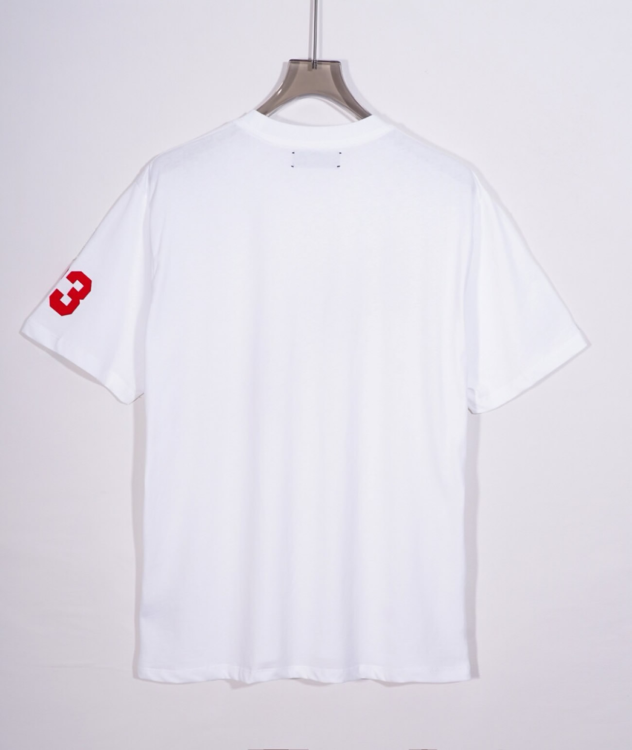 Amiri Logo Flocked Felt Trimmed Cotton Jersey White T Shirt (8) - www.newkick.vip